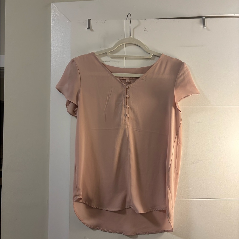 Philosophy Blush Pink Blouse with Button Detail